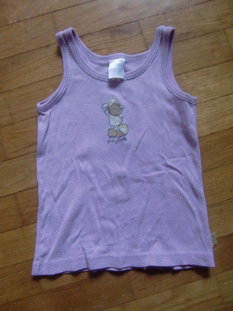 Set 2 Unterhemden Kanz schiesser 92 rosa 100% Baumwolle nici gepunktet schaf