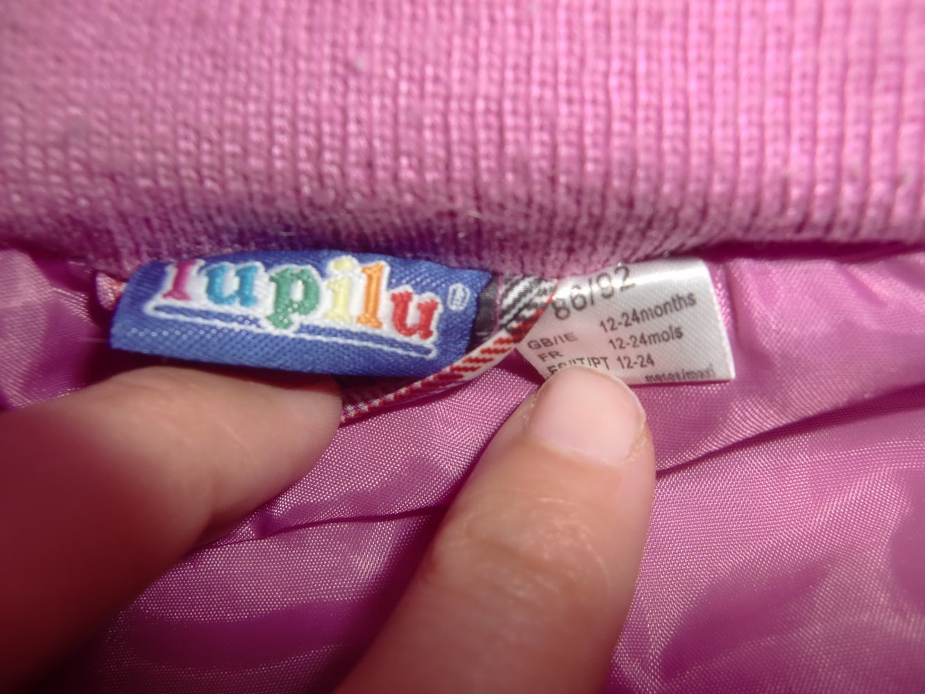 Weste pink kariert lupilu 86/92 outdoor Übergang