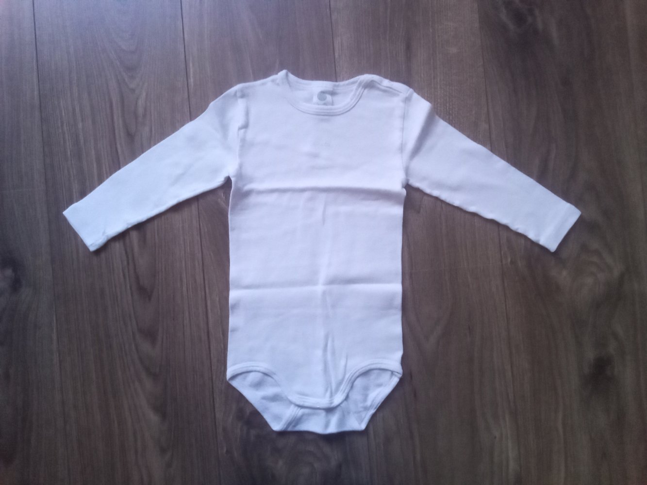 Langarm Body weiß uni unisex sanetta 98 organic 100% Baumwolle