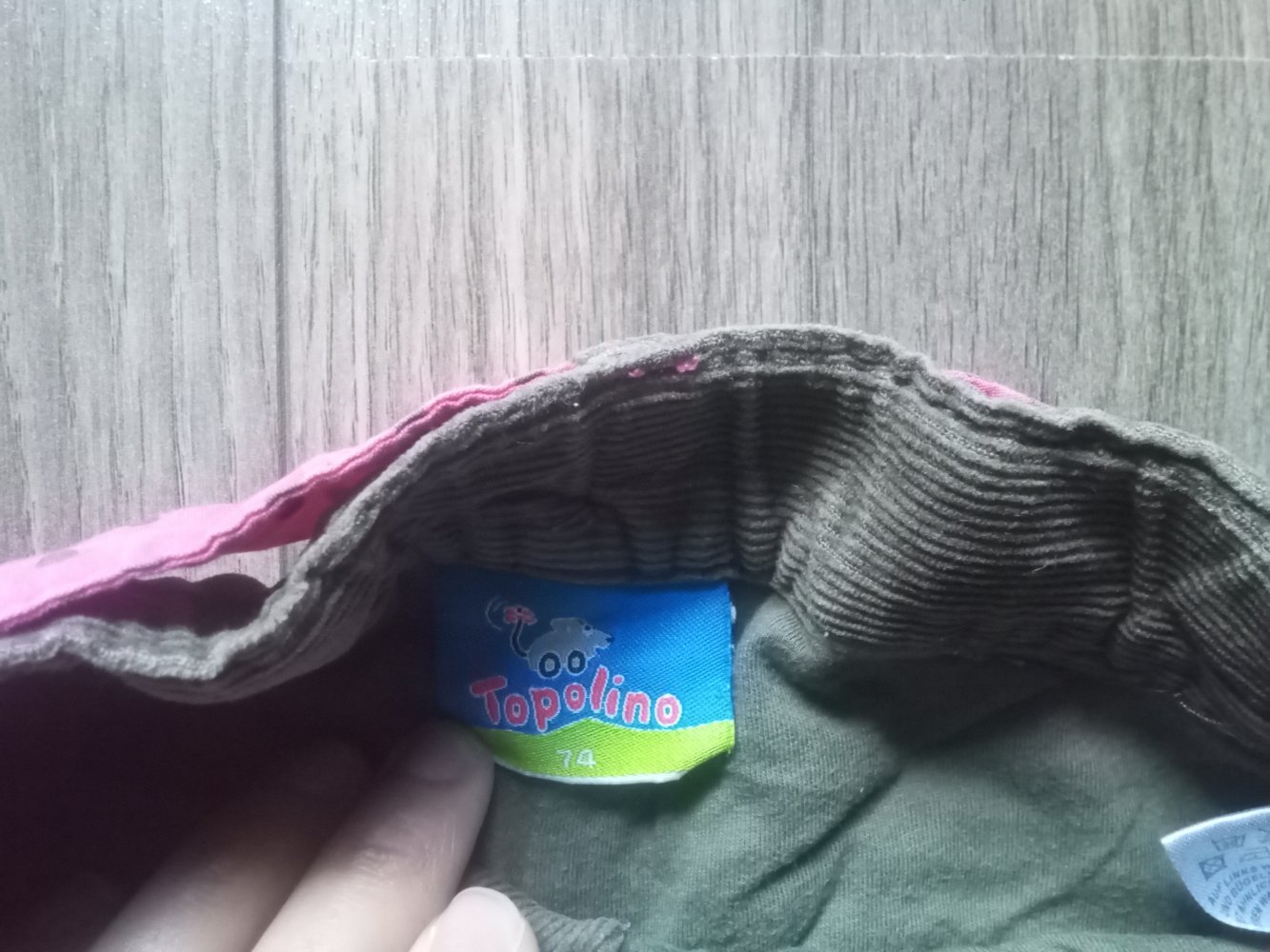 Cordhose braun gefüttert topolino 74 100% Baumwolle