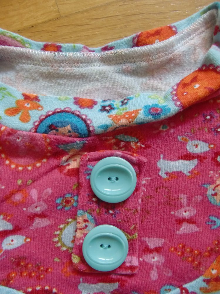 T-shirt handmade bunt 86 Hasen Hunde pink hellblau