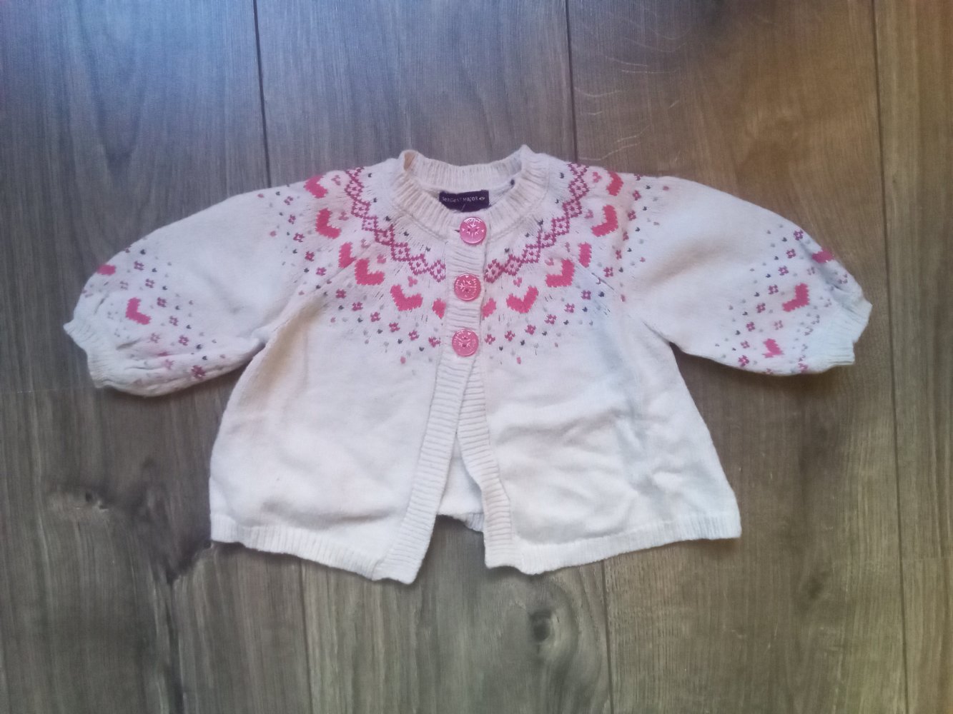 Jäckchen rosa norwegermuster 60cm sergent major