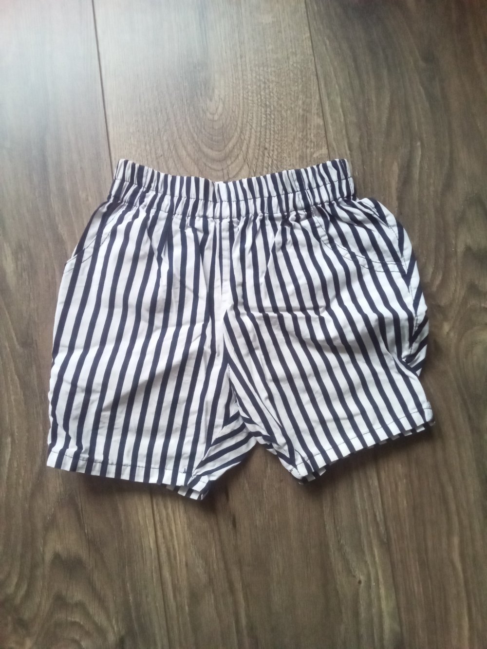 Shorts Hummelsheim 74 kurze Hose blau weiß gestreift maritim 100% Baumwolle