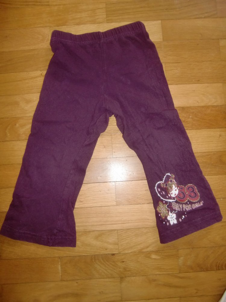 Jogginghose kikstar 92 lila Glitzer Schlupfhose