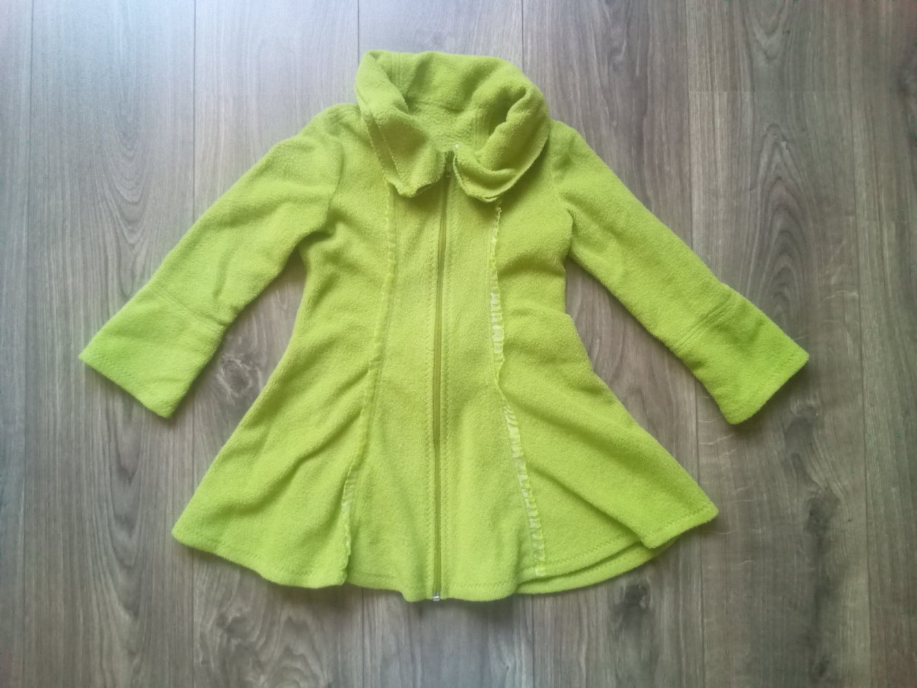 Fleecemantel handmade Prinzessin Lillifee grün 110/116 uni