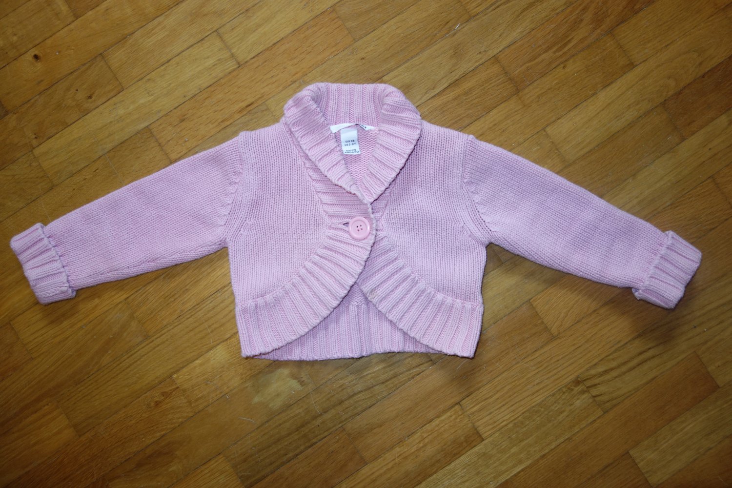 Strickjacke Strickbolero rosa H&M 98 100% Baumwolle