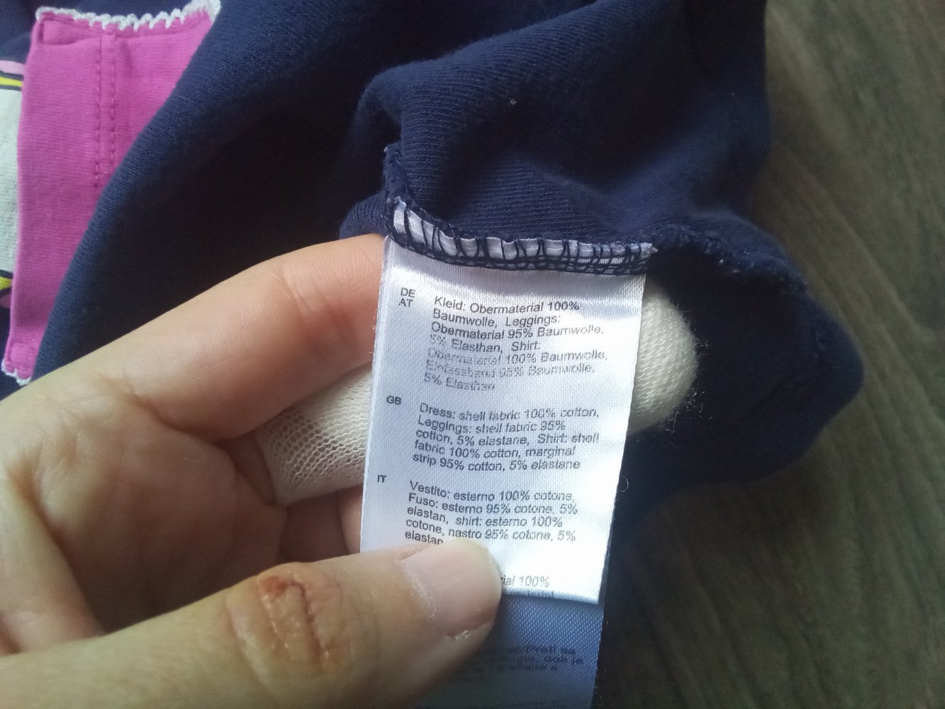 Kleid Hängerchen 80 Liegenlind 100% Baumwolle dunkelblau