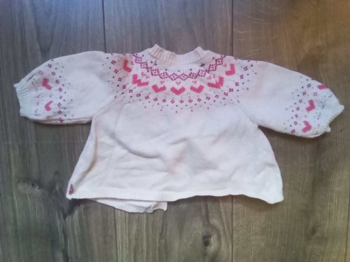 Jäckchen rosa norwegermuster 60cm sergent major