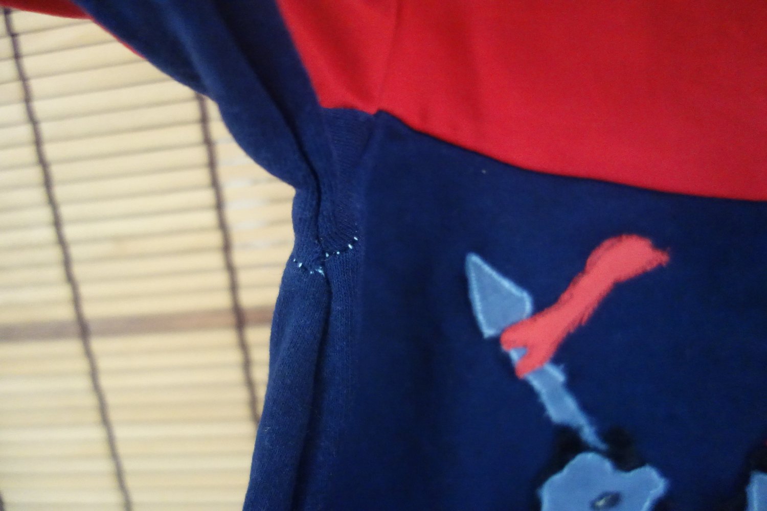 LA-Shirt handmade Ritter rot dunkelblau scout E 122/128