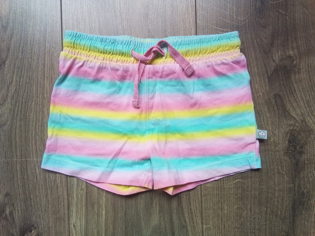Shorts kurze Hose regenbogen bunt 86 Liegelind 100% Baumwolle