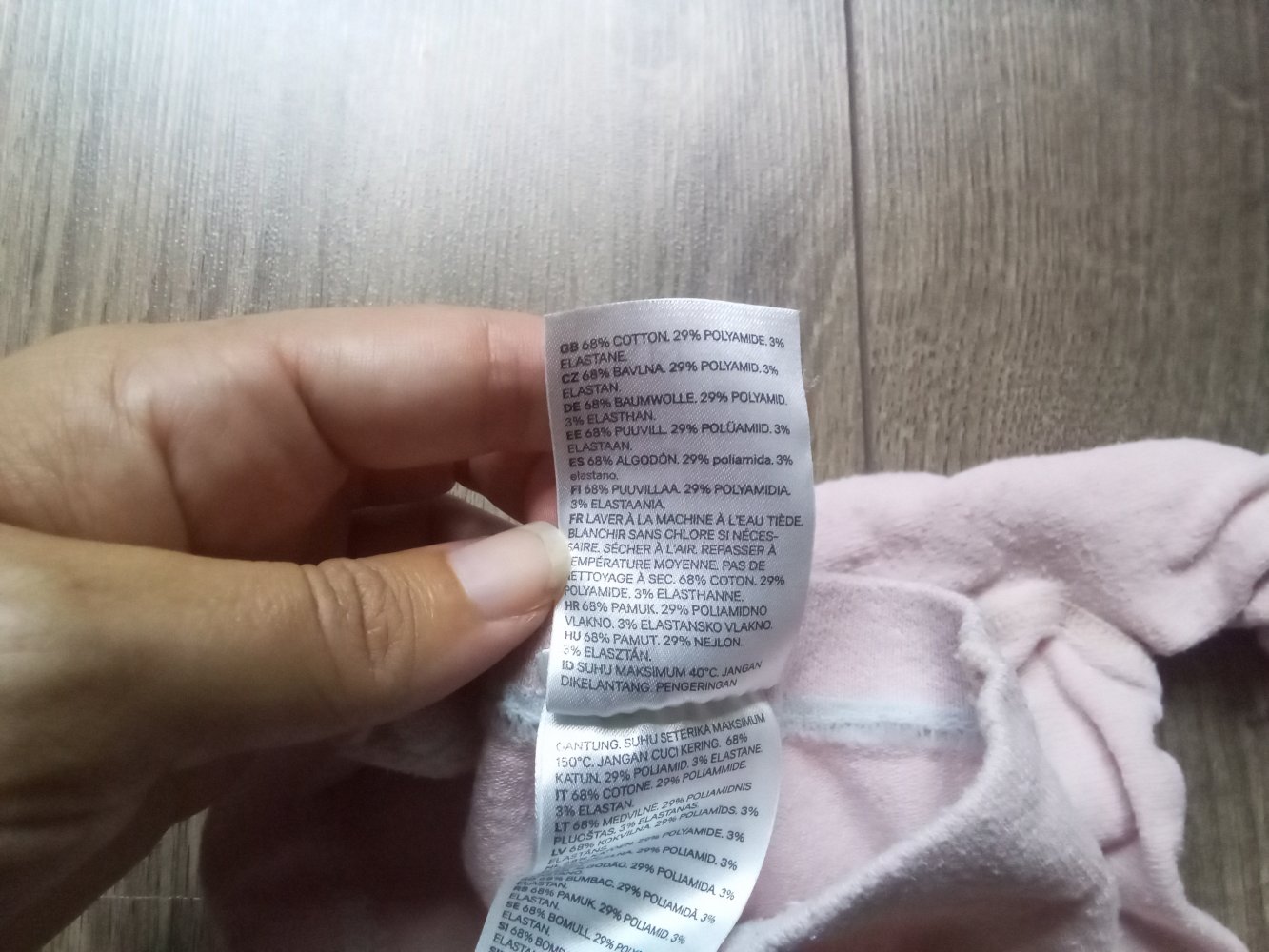 Strumpfhose rosa uni 50/56 H&M