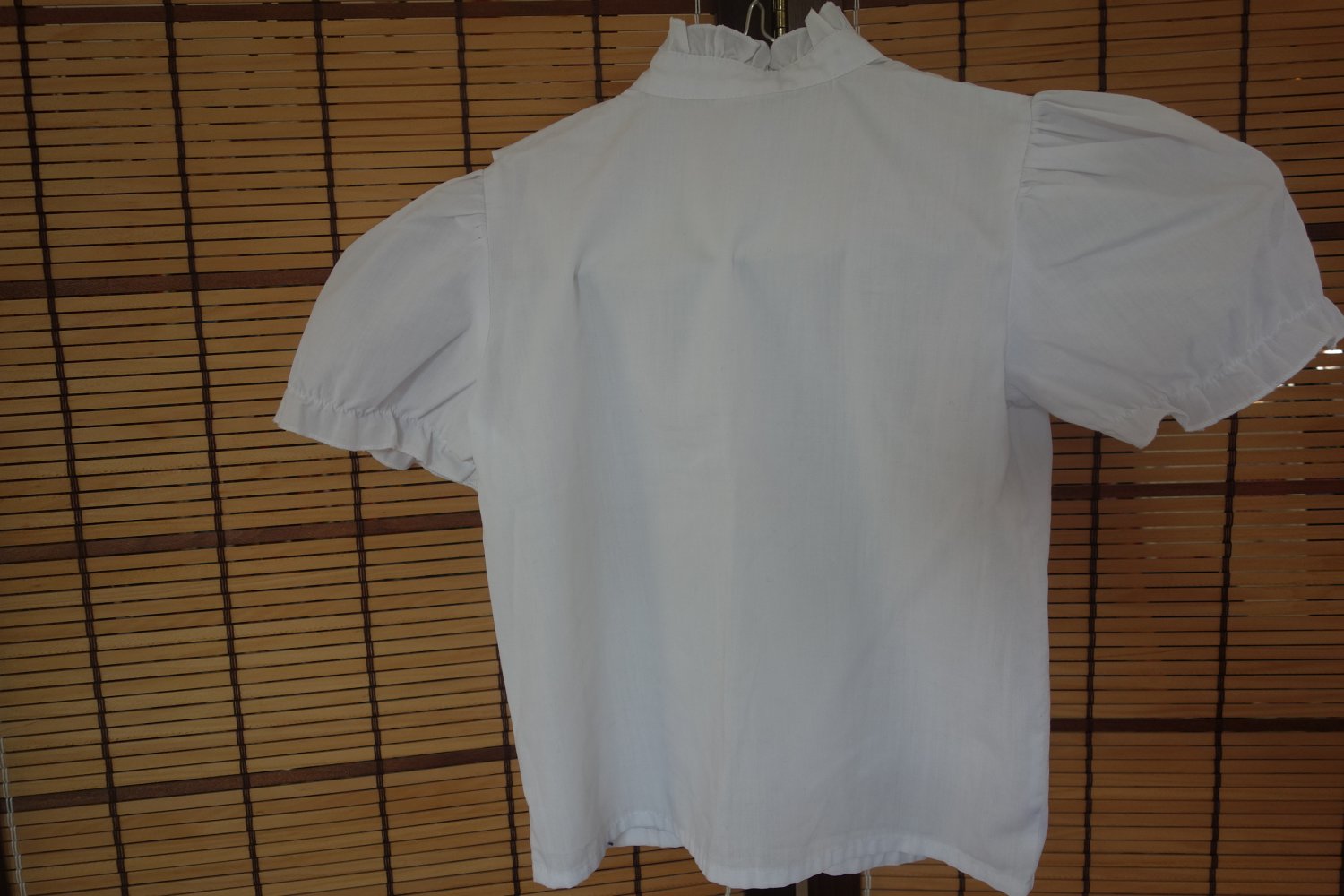 Bluse weiß Spitze uni 98 schick festlich kurzarm