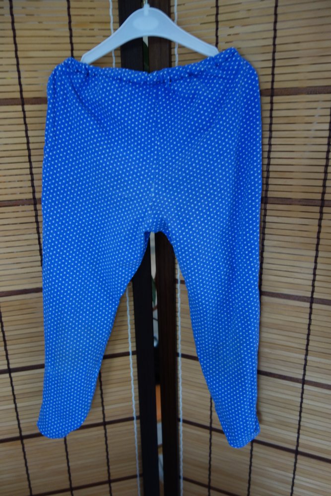 Leggings handmade blau gepunktet 110