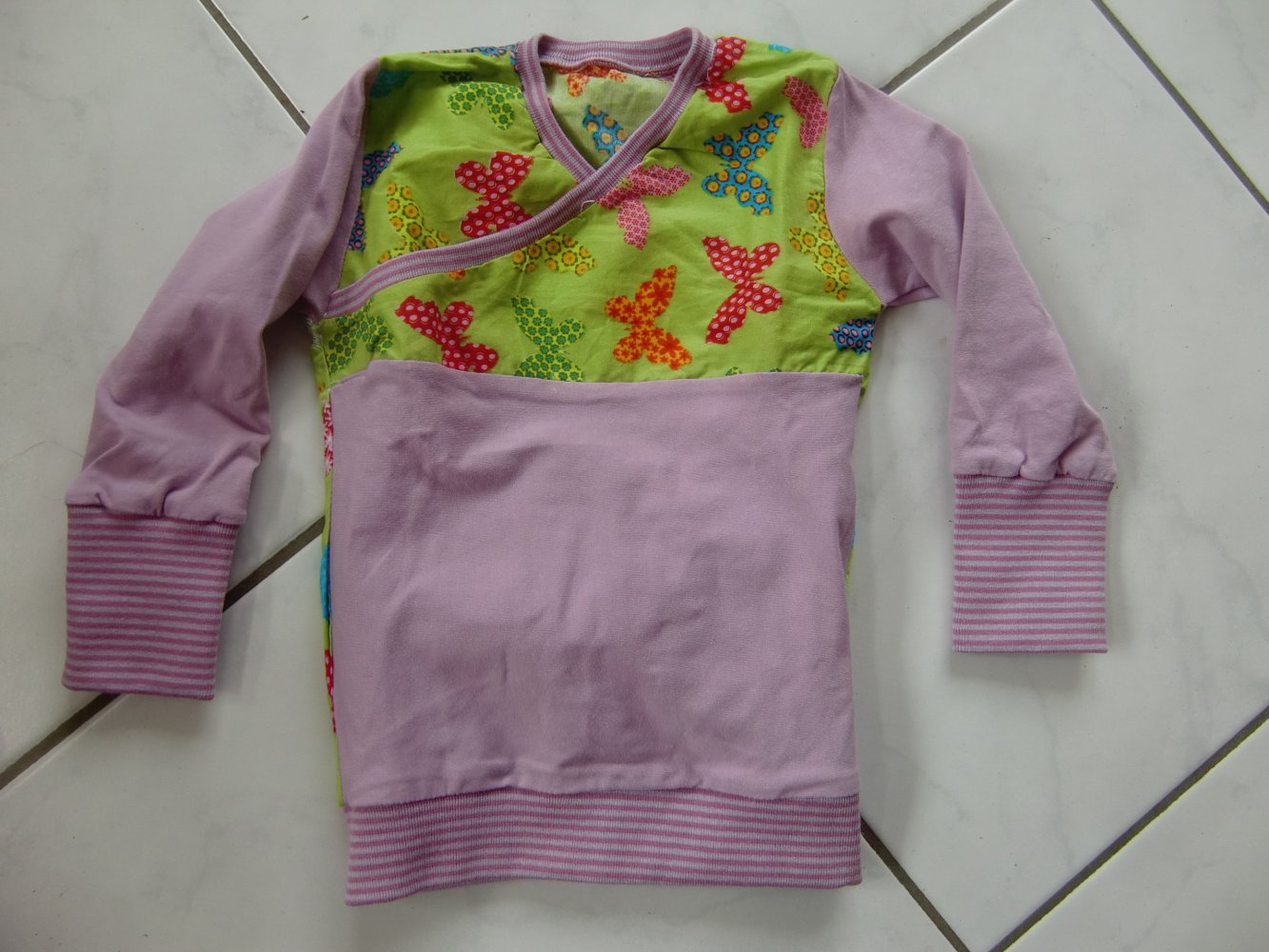 LA-shirt handmade 86 Schmetterling rosa