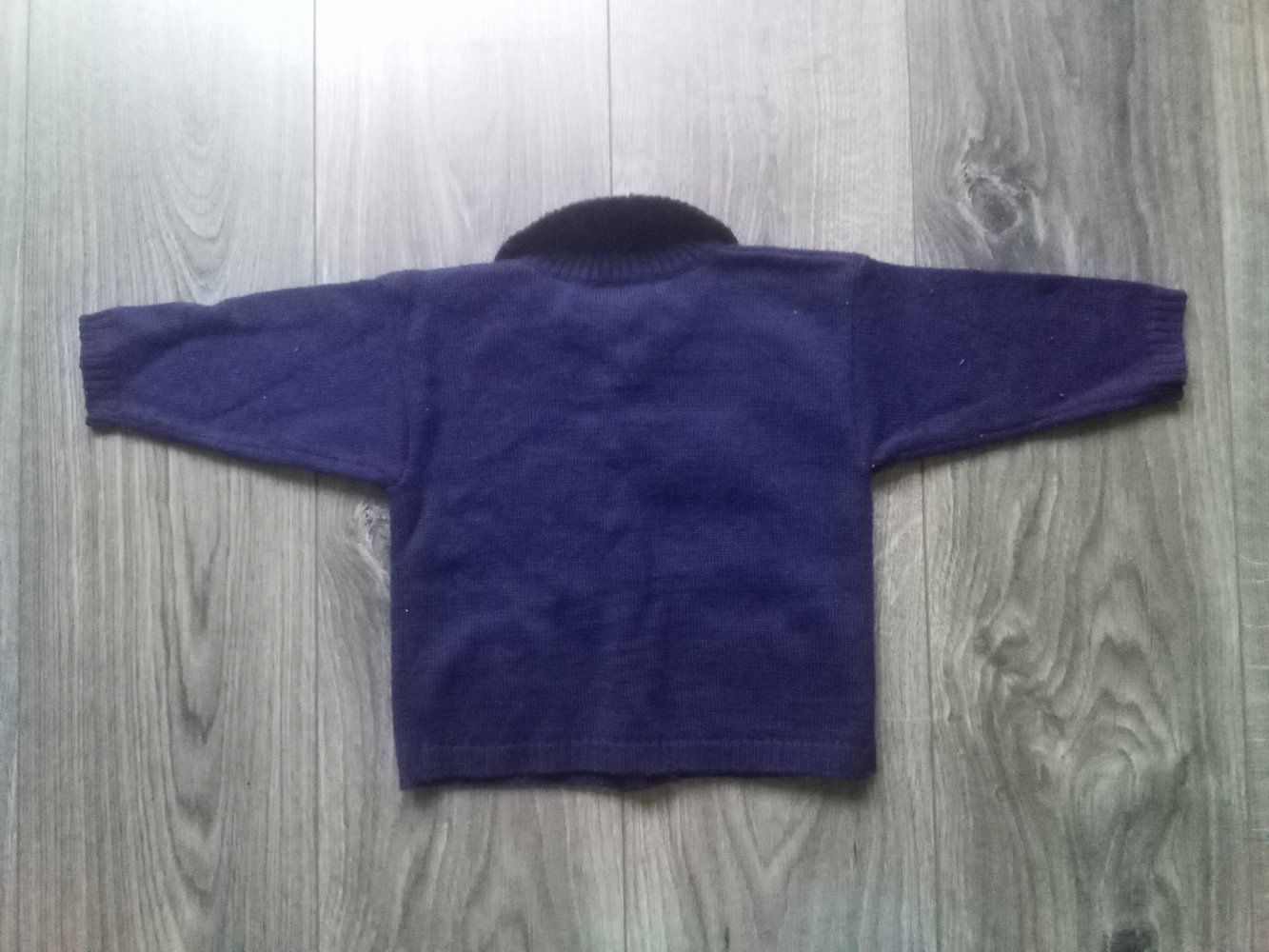 Strickjacke dunkelblau uni 74 schlicht