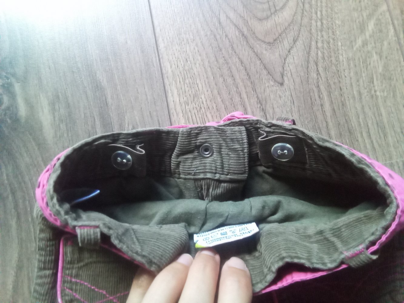 Cordhose braun gefüttert topolino 74 100% Baumwolle