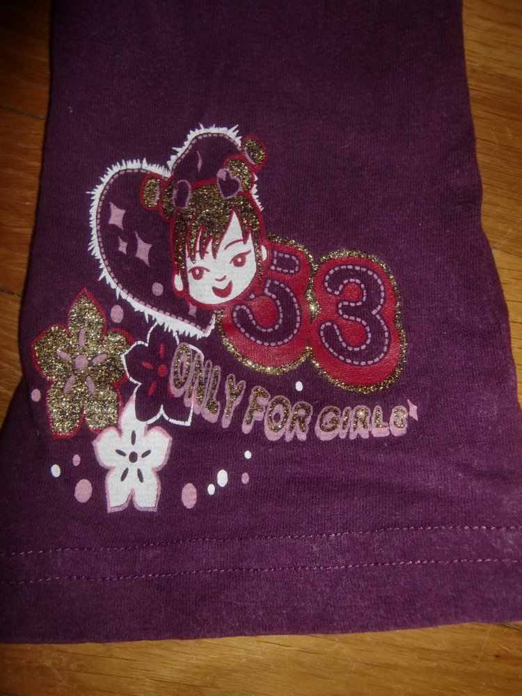 Jogginghose kikstar 92 lila Glitzer Schlupfhose