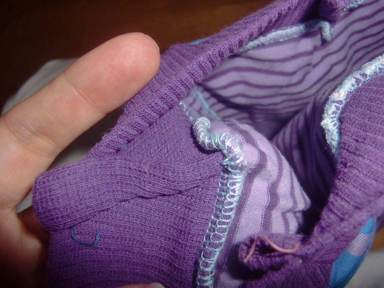 Leggings mit integriertem Rock handmade unikat Elsa Frozen lila gestreift 86/92