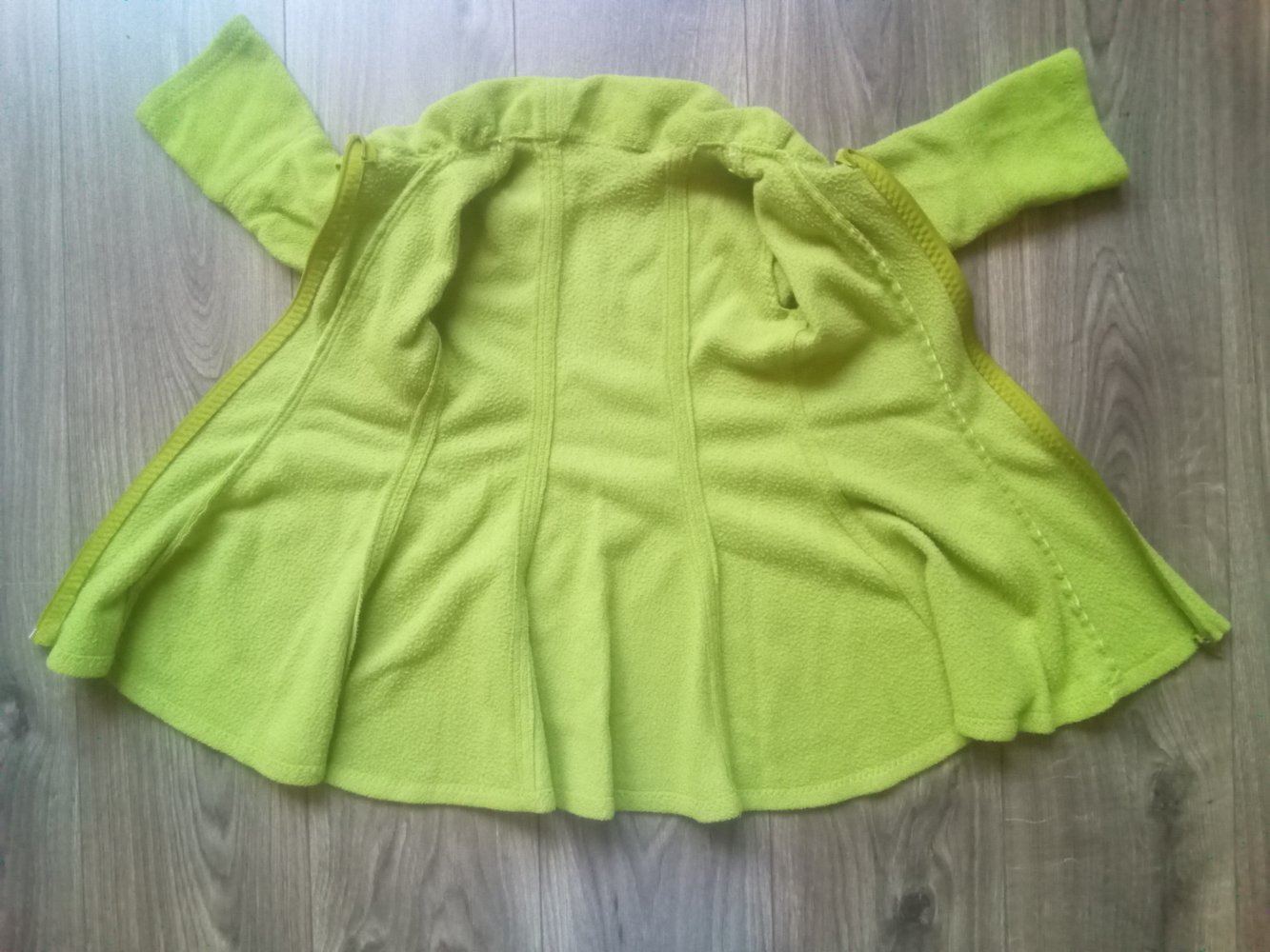 Fleecemantel handmade Prinzessin Lillifee grün 110/116 uni