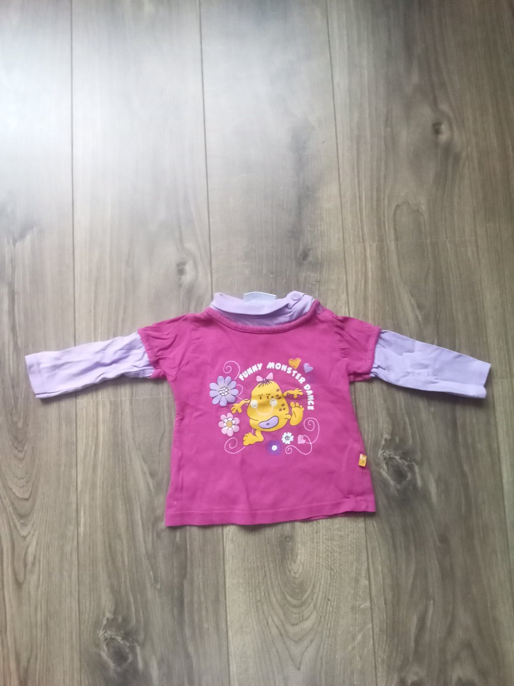 LA-Shirt 74 Lagenlook pink flieder 100% Baumwolle