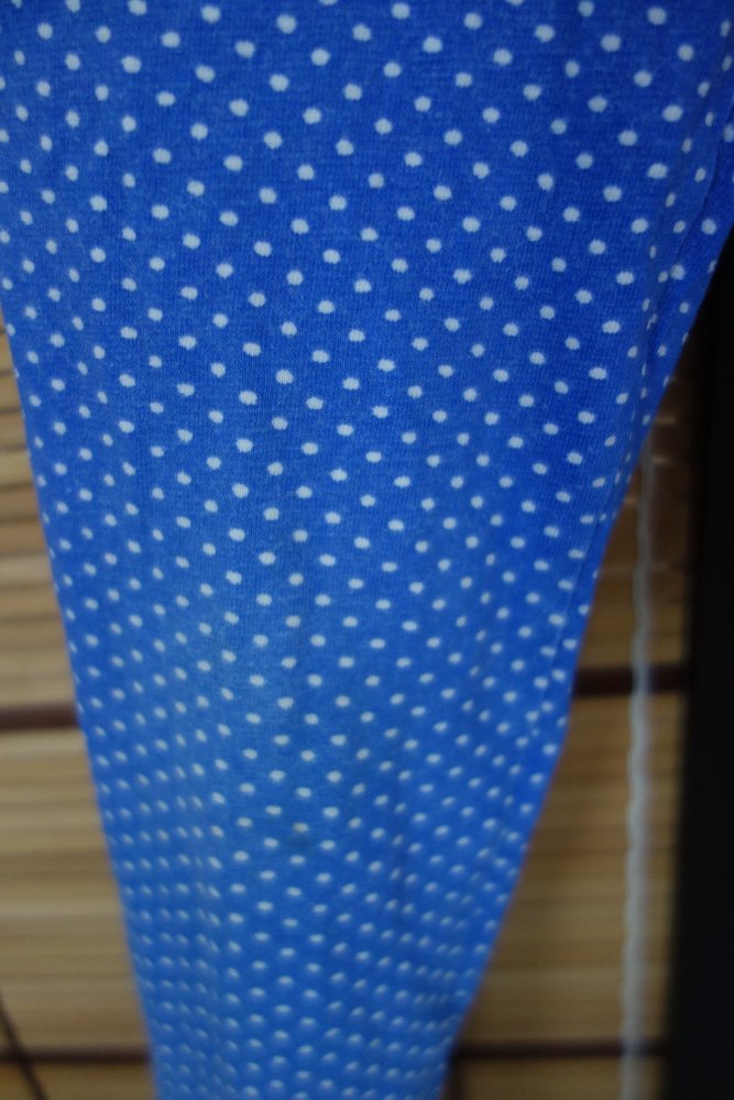 Leggings handmade blau gepunktet 110