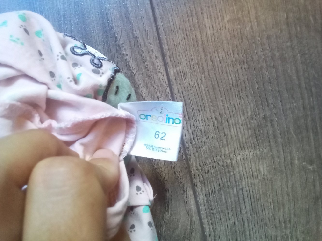 Strampler mit Fuß rosa 62 orsolino Schildkröte