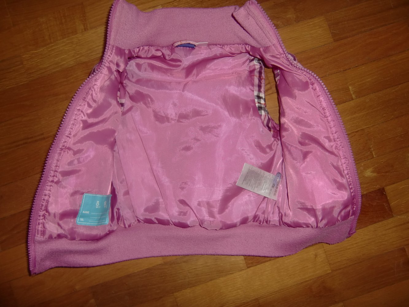 Weste pink kariert lupilu 86/92 outdoor Übergang