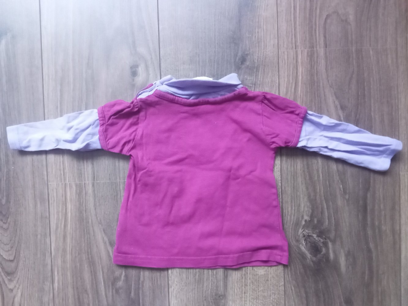 LA-Shirt 74 Lagenlook pink flieder 100% Baumwolle