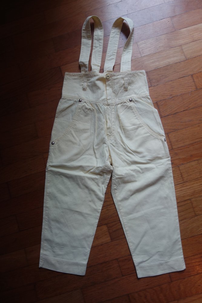 dünne Latzhose pastell gelb absorba 4 Jahre 102cm 100% Baumwolle uni