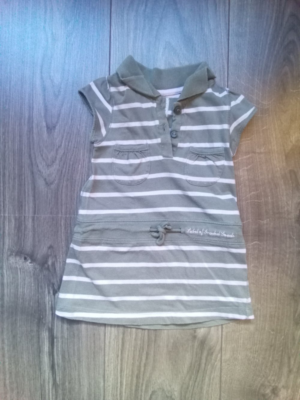 Longshirt Kleid Khaki rosa 74 L.O.G.G. 100% Baumwolle