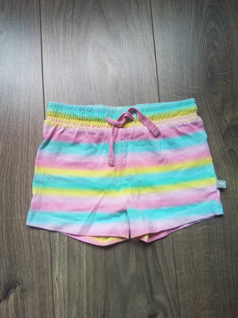 Shorts kurze Hose regenbogen bunt 86 Liegelind 100% Baumwolle