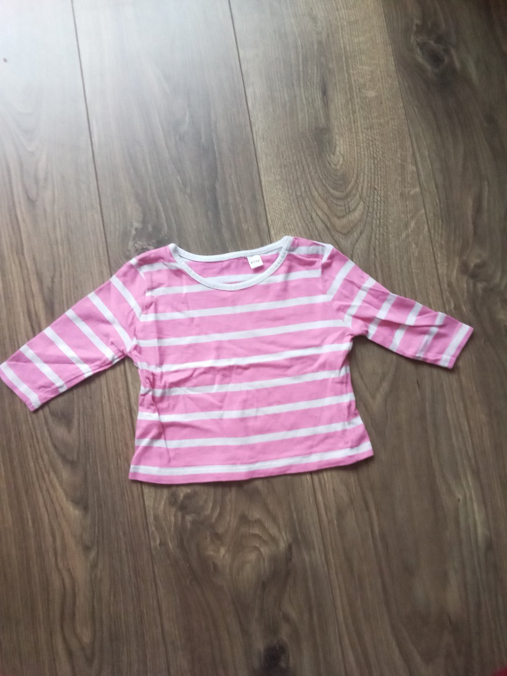 LA-Shirt pink weiß gestreift 62/68