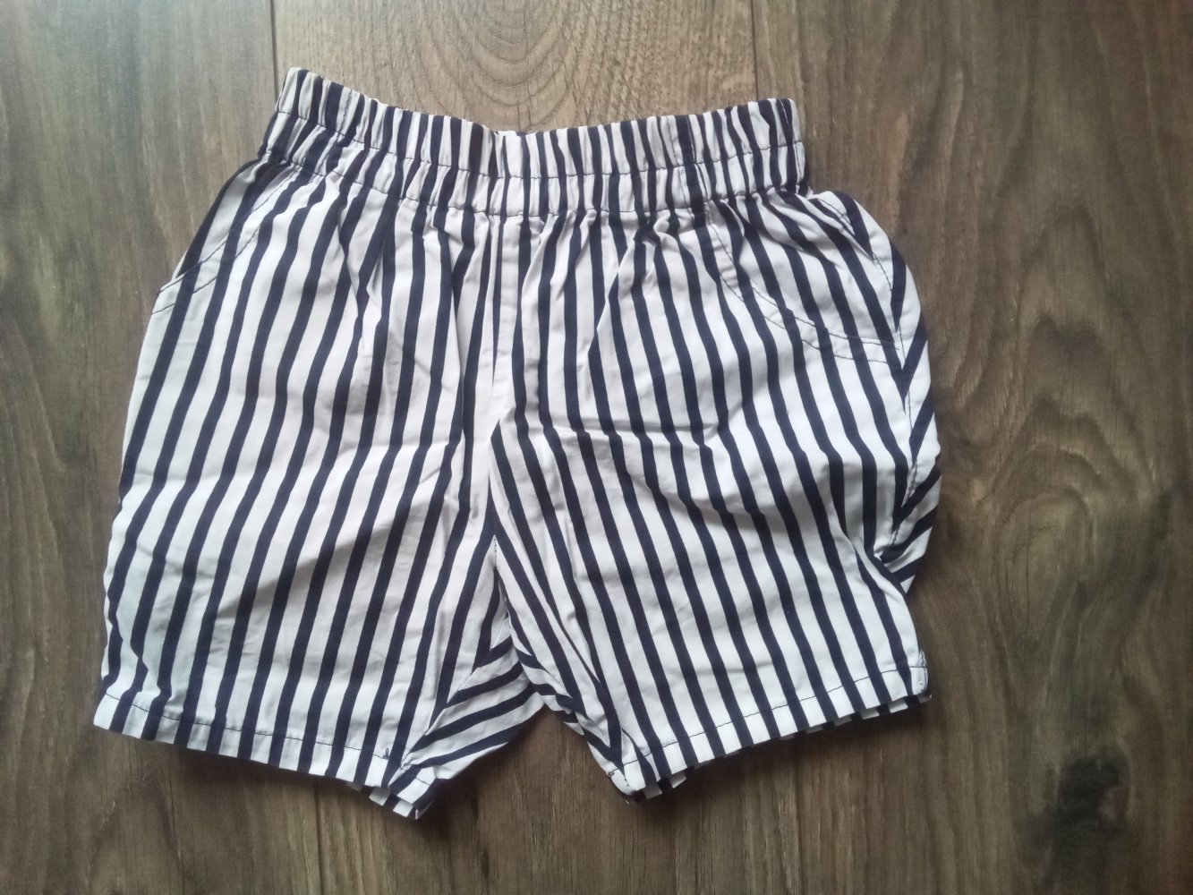 Shorts Hummelsheim 74 kurze Hose blau weiß gestreift maritim 100% Baumwolle