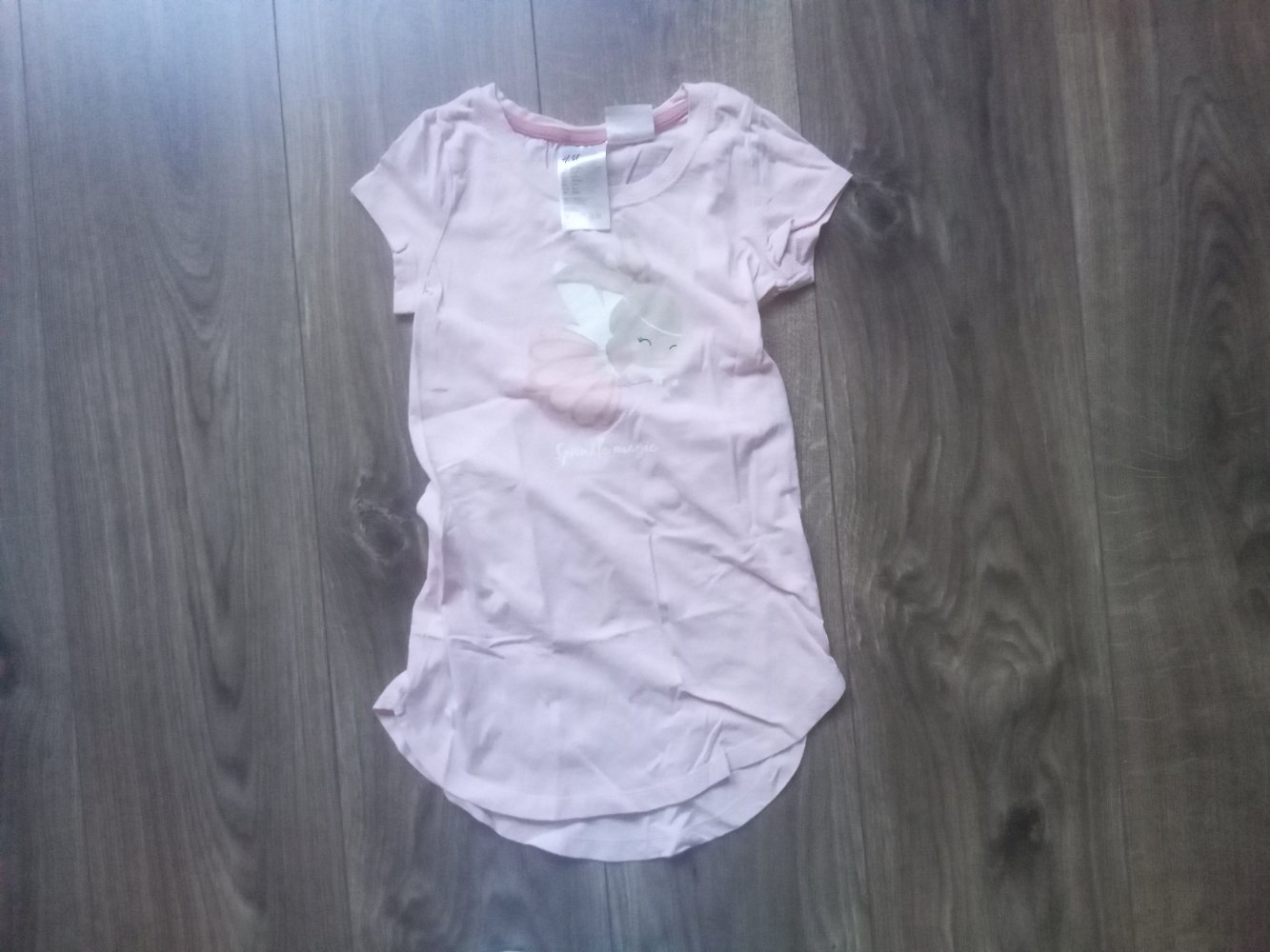 Nachthemd H&M 98/104 rosa 100% Baumwolle Fee