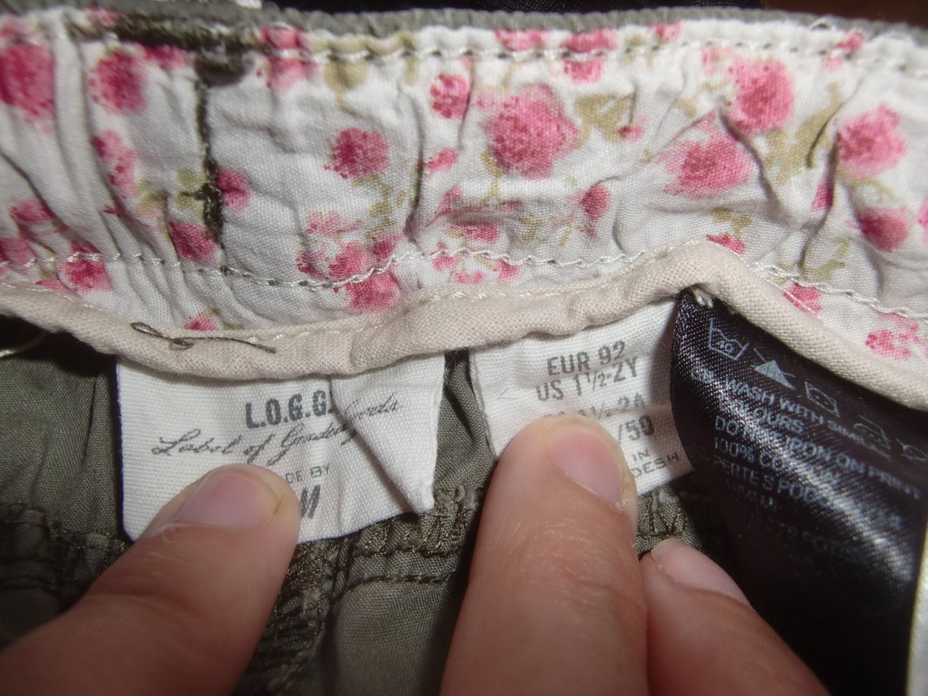 Hose khaki LOGG 92 Cargohose 100% Baumwolle