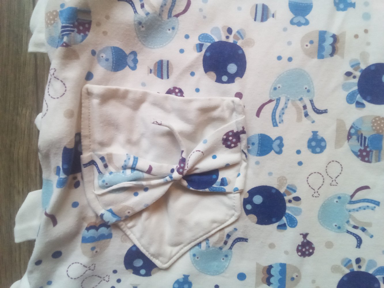 Kleid handmade maritim 110 weiß blau