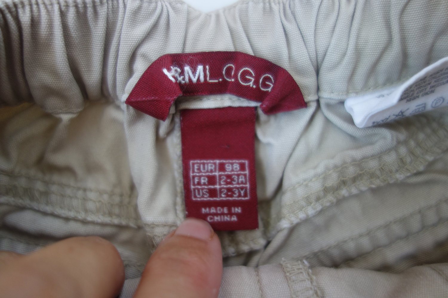 Shorts LOGG creme 98 Cargo 100% Baumwolle