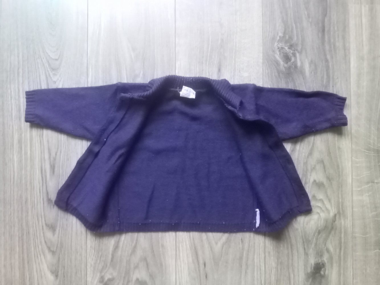 Strickjacke dunkelblau uni 74 schlicht