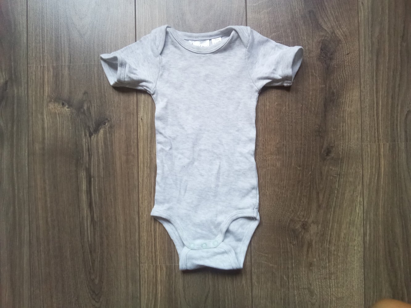 Kurzarmbody 74/80 impidimpi organic cotton grau uni