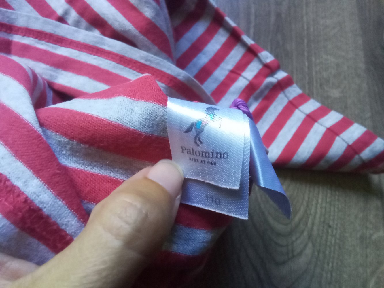 LA-Shirt rot grau gestreift 110 Palomino maritim