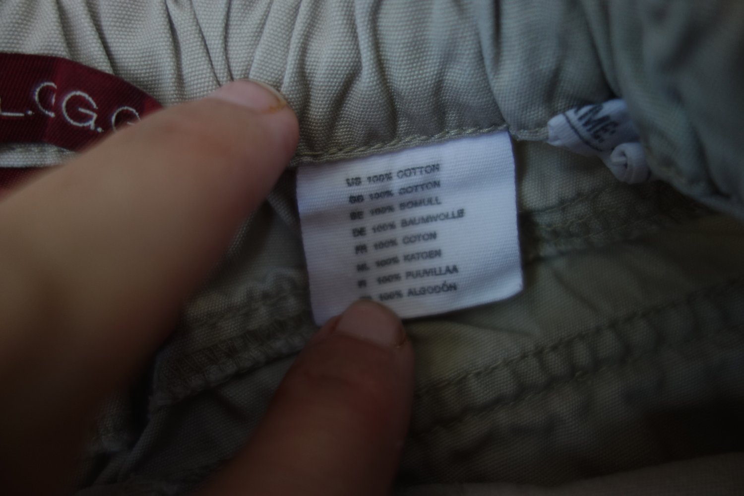 Shorts LOGG creme 98 Cargo 100% Baumwolle