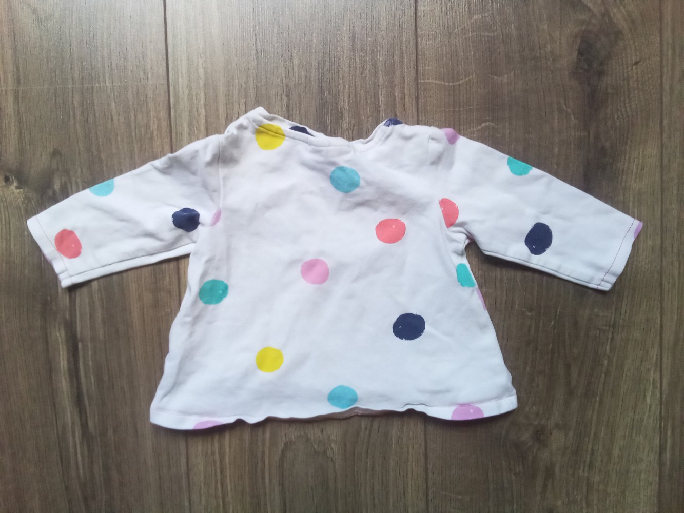 LA-Shirt weiß gepunktet next baby 1 monat
