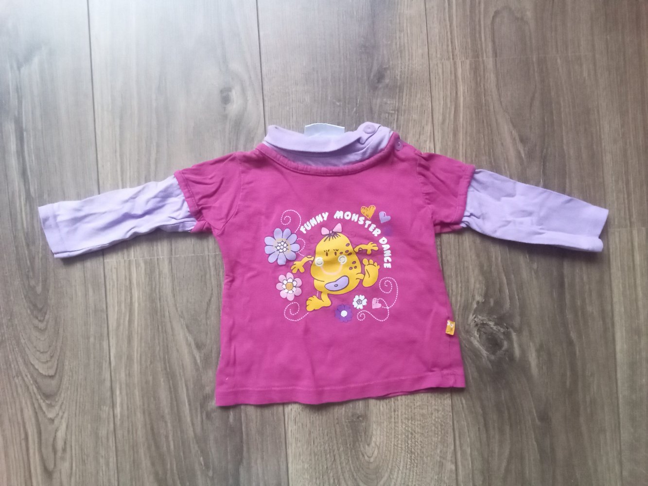 LA-Shirt 74 Lagenlook pink flieder 100% Baumwolle