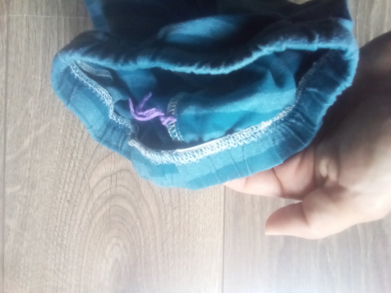 Leggings türkis gestreift handmade 86/92 unisex