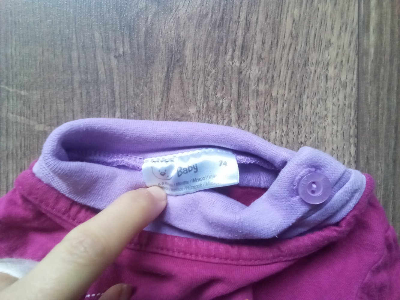 LA-Shirt 74 Lagenlook pink flieder 100% Baumwolle