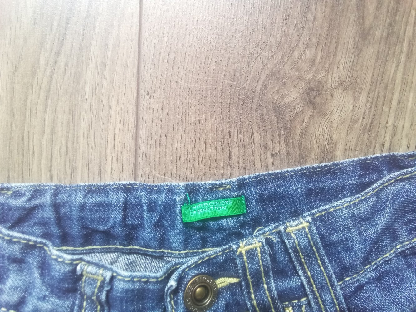 Jeansshorts United Colors of Benetton blau gold