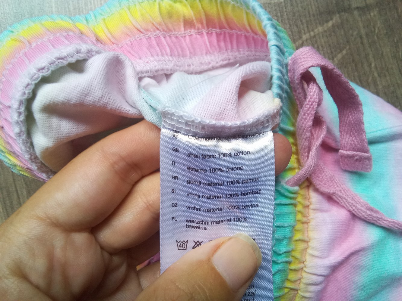 Shorts kurze Hose regenbogen bunt 86 Liegelind 100% Baumwolle