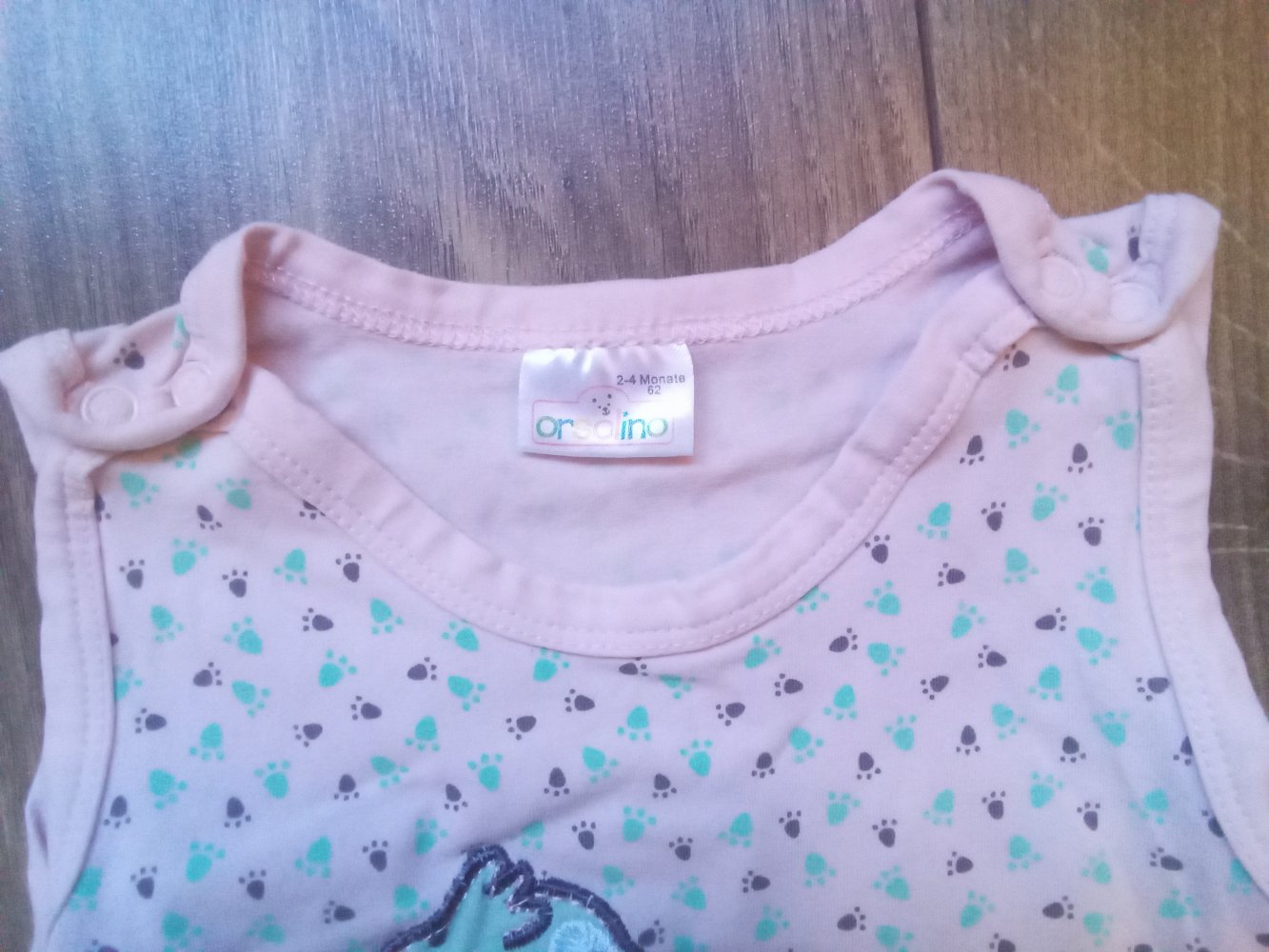 Strampler mit Fuß rosa 62 orsolino Schildkröte