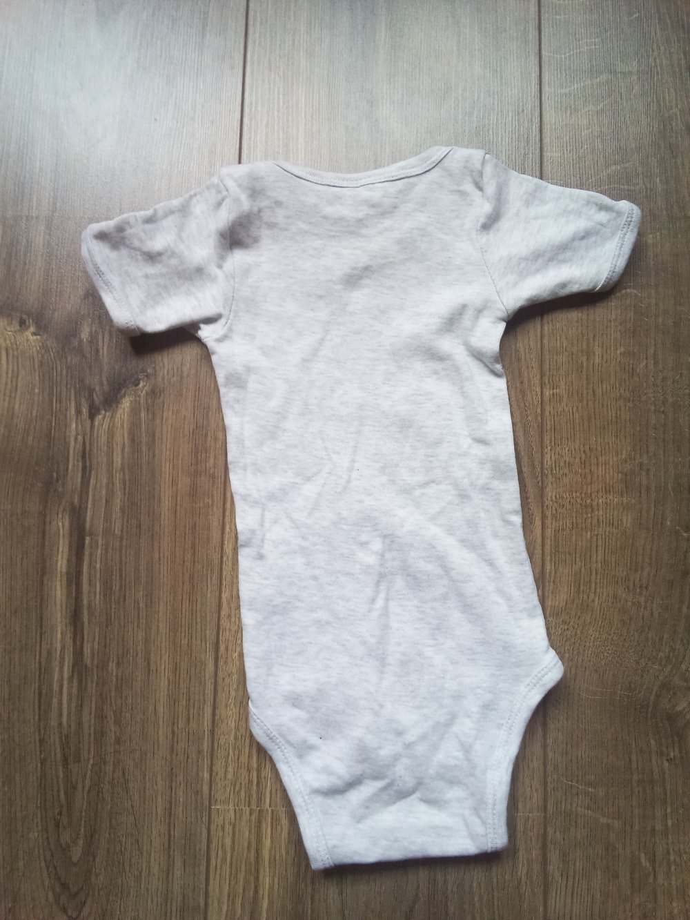 Kurzarmbody 74/80 impidimpi organic cotton grau uni