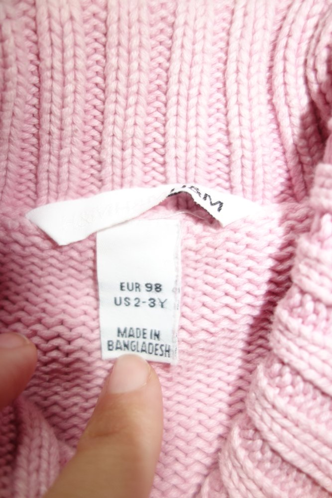 Strickjacke Strickbolero rosa H&M 98 100% Baumwolle